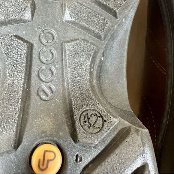 Ecco Brown Leather Lace Up Shoes Men’s Size 8/8.5 - Picture 8 of 10